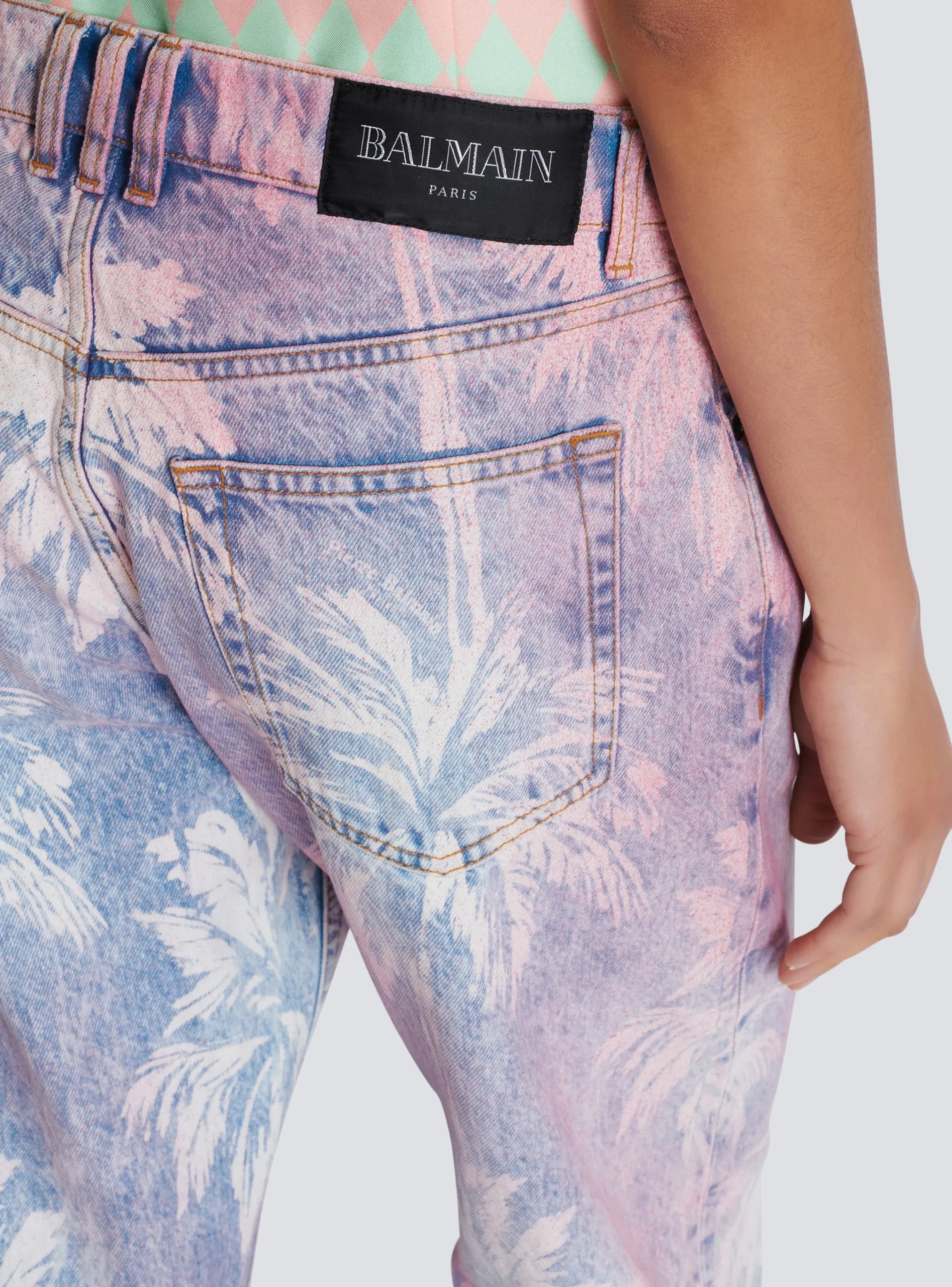 Palm Tree Denim Boyfriend Jeans-Balmain Online