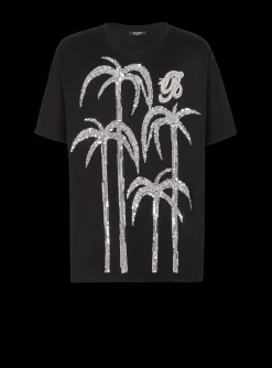 Palm Tree Embroidered T-shirt-Balmain Online