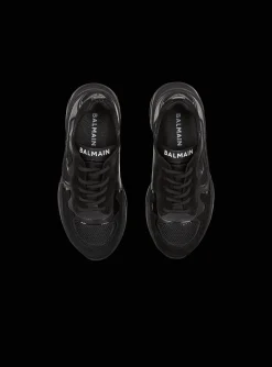Patent Leather And Suede Trainers-Balmain Discount