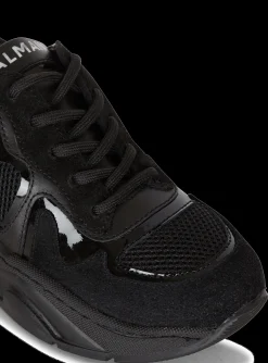 Patent Leather And Suede Trainers-Balmain Discount