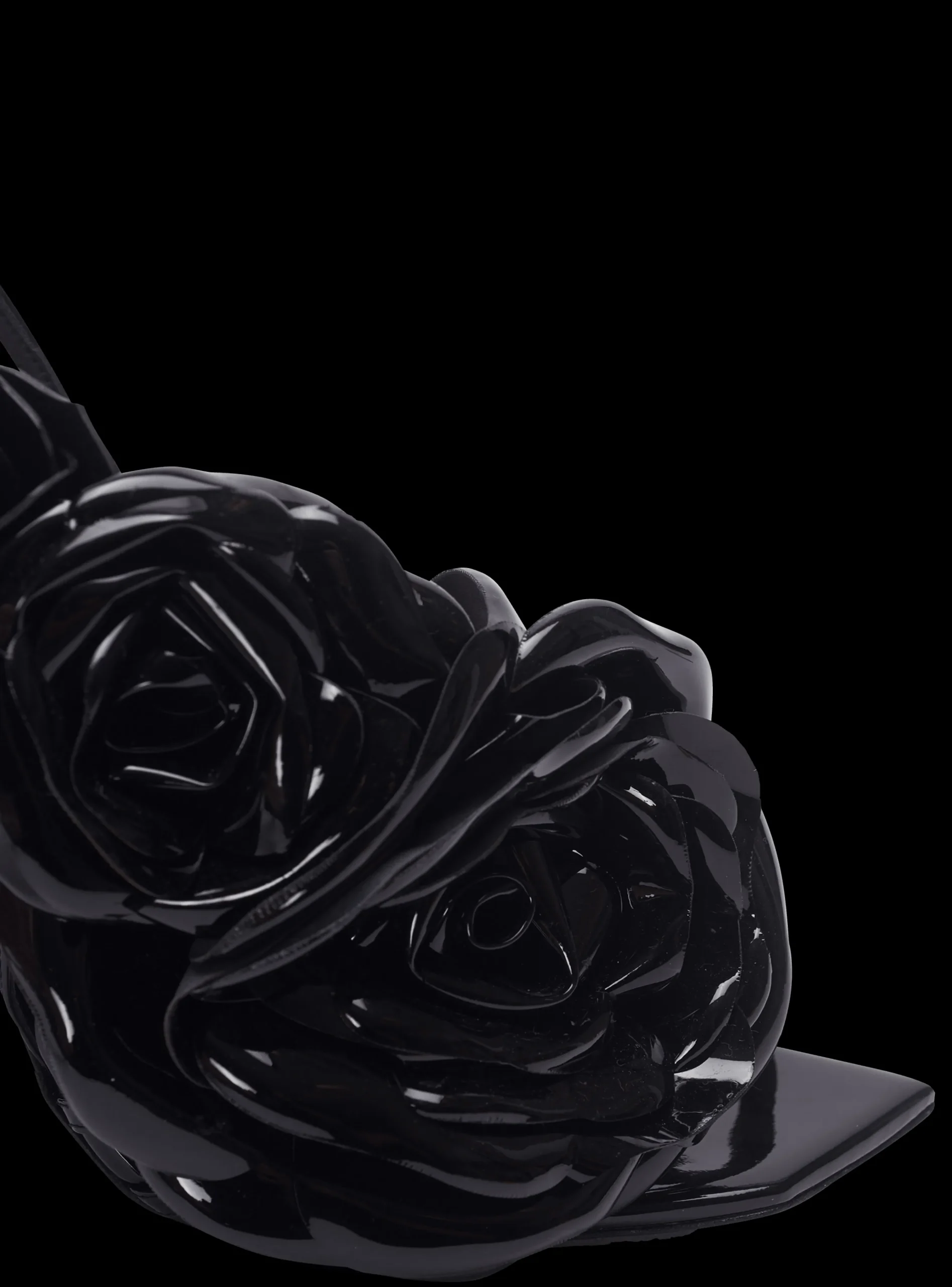 Patent Leather Eden Sandals With Openwork Grid And Flowers-Balmain Cheap