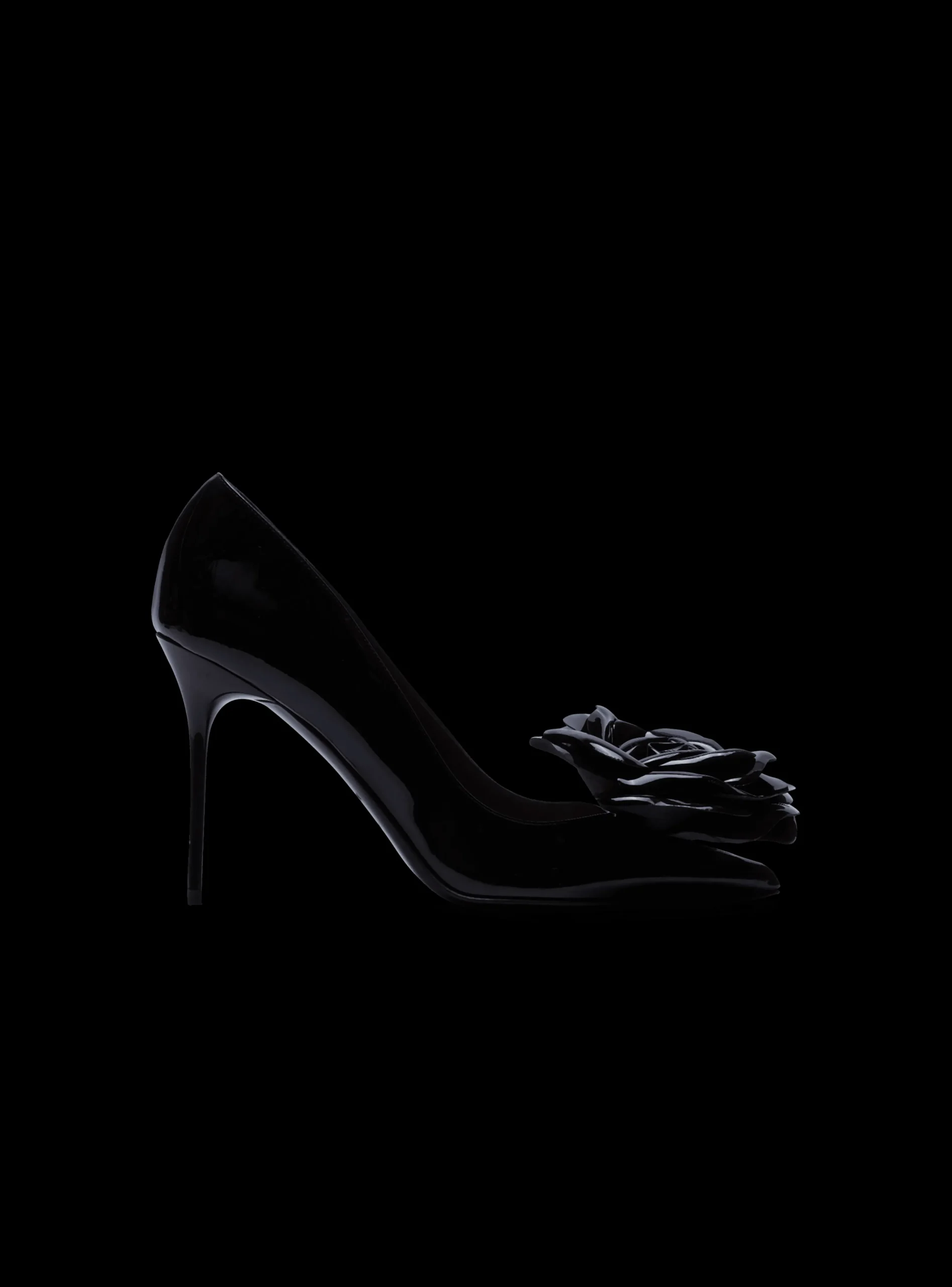 Patent Leather Ruby Pumps With Flower Detail-Balmain Clearance