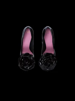 Patent Leather Ruby Pumps With Flower Detail-Balmain Clearance