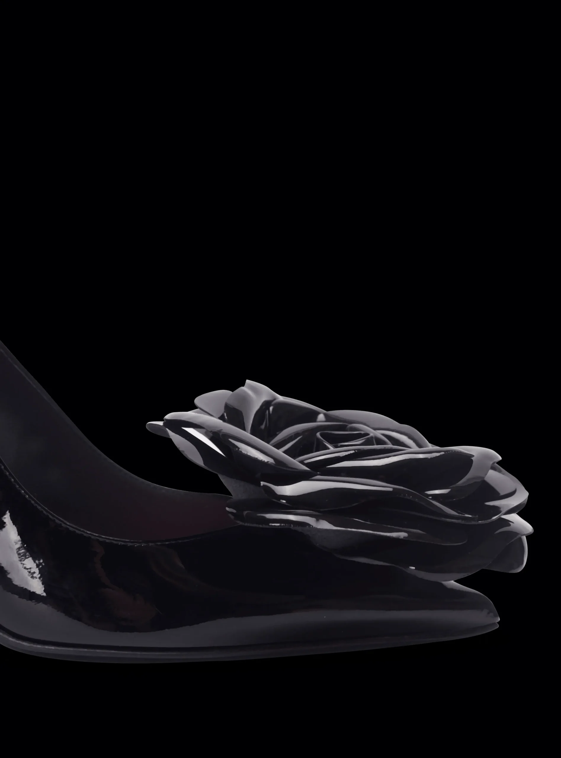 Patent Leather Ruby Pumps With Flower Detail-Balmain Clearance