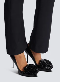 Patent Leather Ruby Pumps With Flower Detail-Balmain Clearance