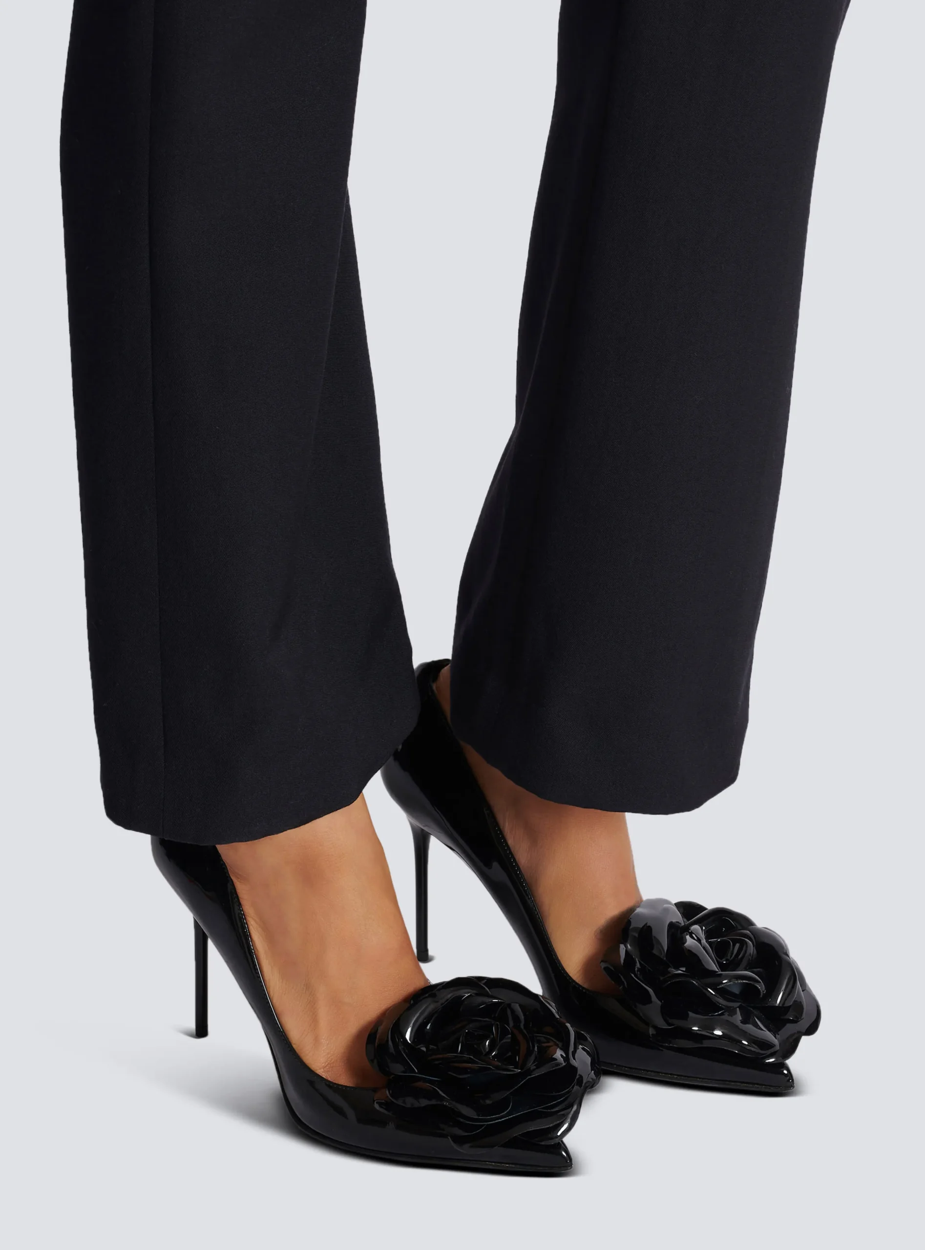 Patent Leather Ruby Pumps With Flower Detail-Balmain Clearance