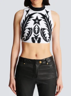 PB Baroque Tank Top-Balmain Outlet