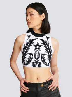 PB Baroque Tank Top-Balmain Outlet