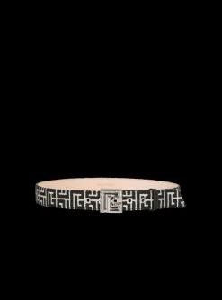 PB Belt In Monogrammed Jacquard-Balmain Discount