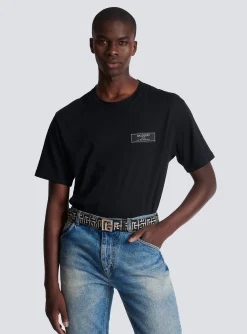 PB Belt In Monogrammed Jacquard-Balmain Discount