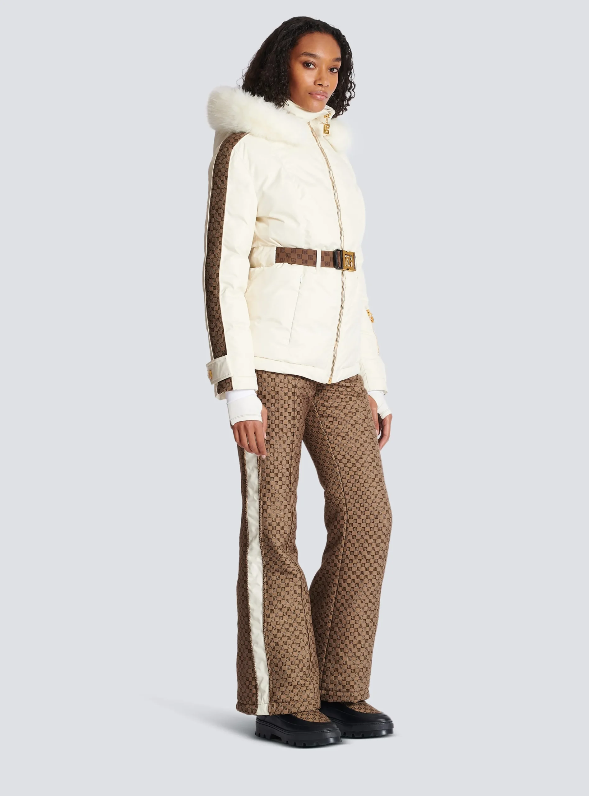 PB Down Jacket With Belt-Balmain Shop