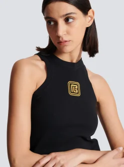 PB Embroidered Tank Top-Balmain Cheap