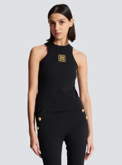 PB Embroidered Tank Top-Balmain Cheap