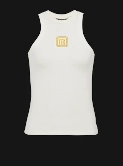 PB Embroidered Tank Top-Balmain Cheap