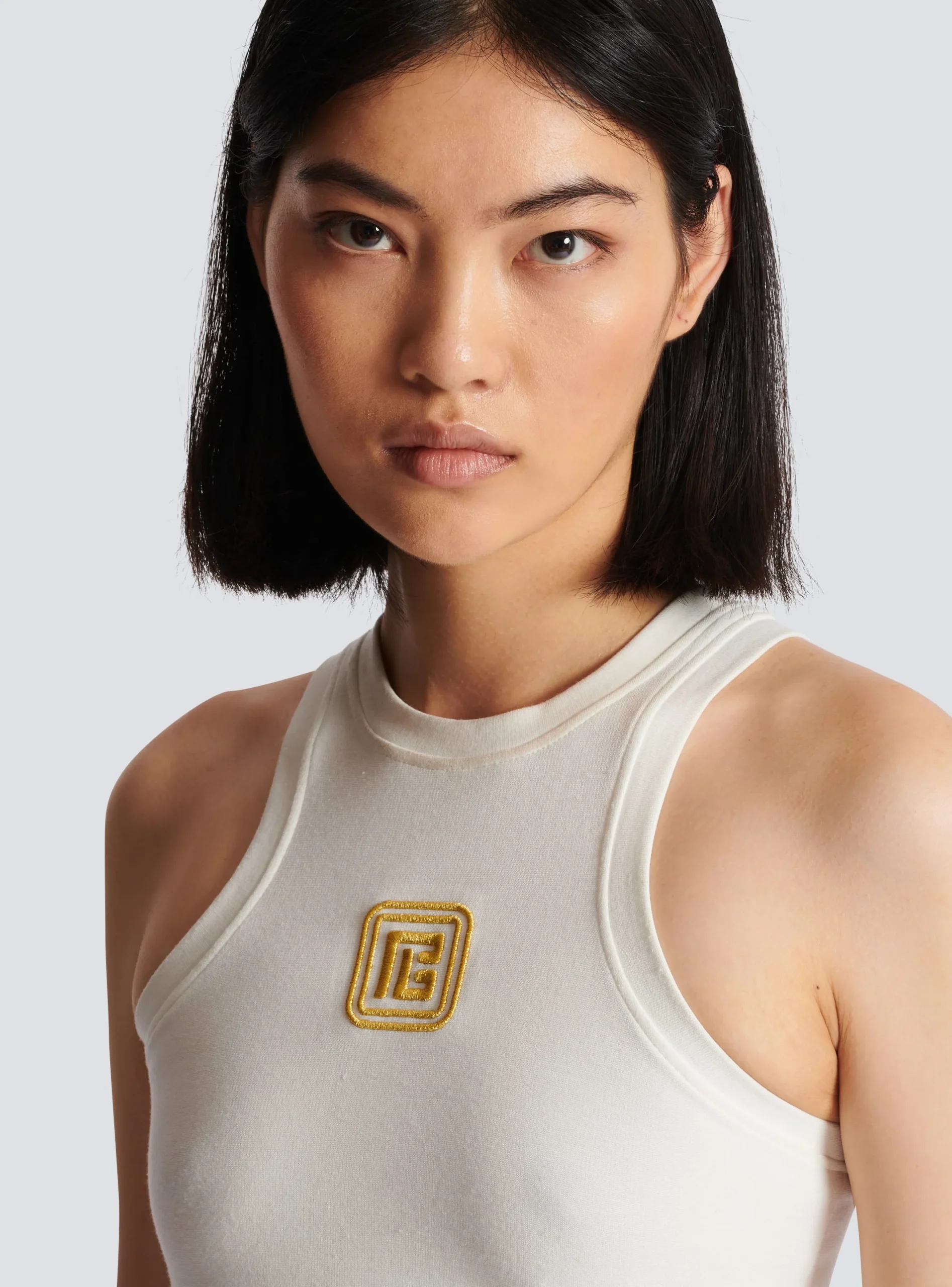 PB Embroidered Tank Top-Balmain Cheap