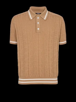 PB Labyrinth Wool Polo Shirt-Balmain Best