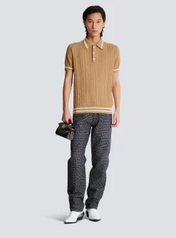 PB Labyrinth Wool Polo Shirt-Balmain Best