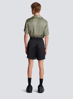 PB Signature Satin Shorts-Balmain Hot
