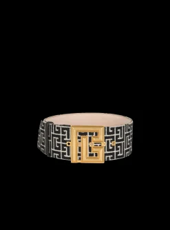 P-Belt Monogram Jacquard Belt-Balmain Store