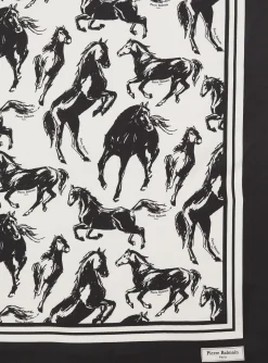 Pierre Horse Print Silk Square-Balmain Cheap