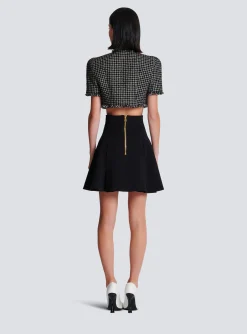 Pleated Crepe Tulip Skirt-Balmain New