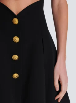 Pleated Crepe Tulip Skirt-Balmain New