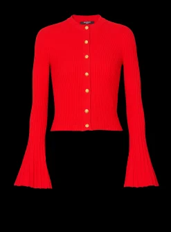 Pleated Knit Cardigan-Balmain Fashion