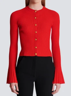 Pleated Knit Cardigan-Balmain Fashion
