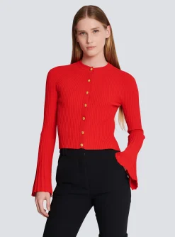 Pleated Knit Cardigan-Balmain Fashion