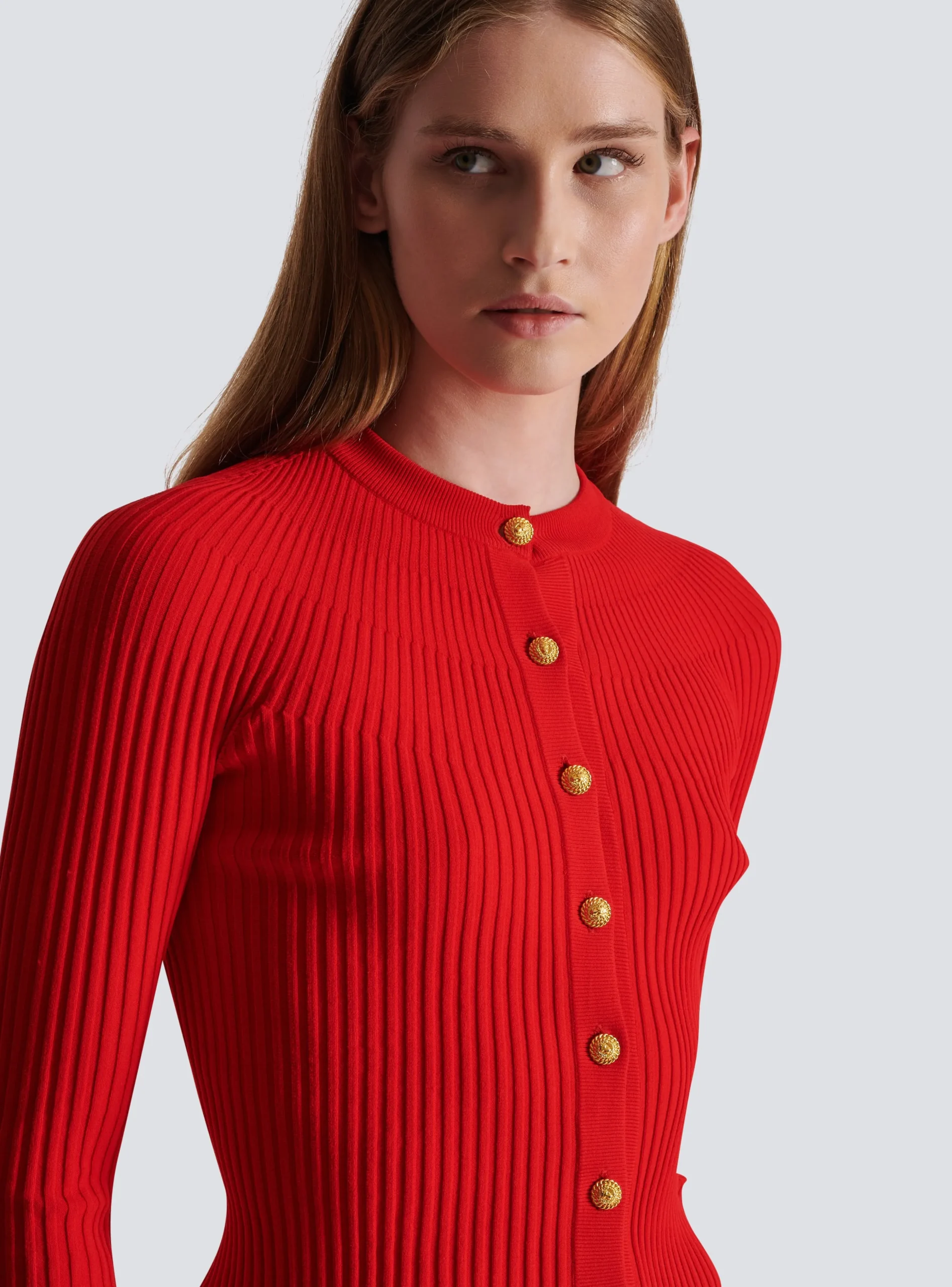 Pleated Knit Cardigan-Balmain Fashion