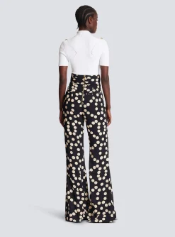 Polka Dot Wide-leg Trousers-Balmain Discount