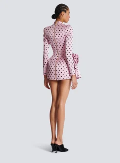 Polka Dots Short Printed Dress-Balmain Cheap