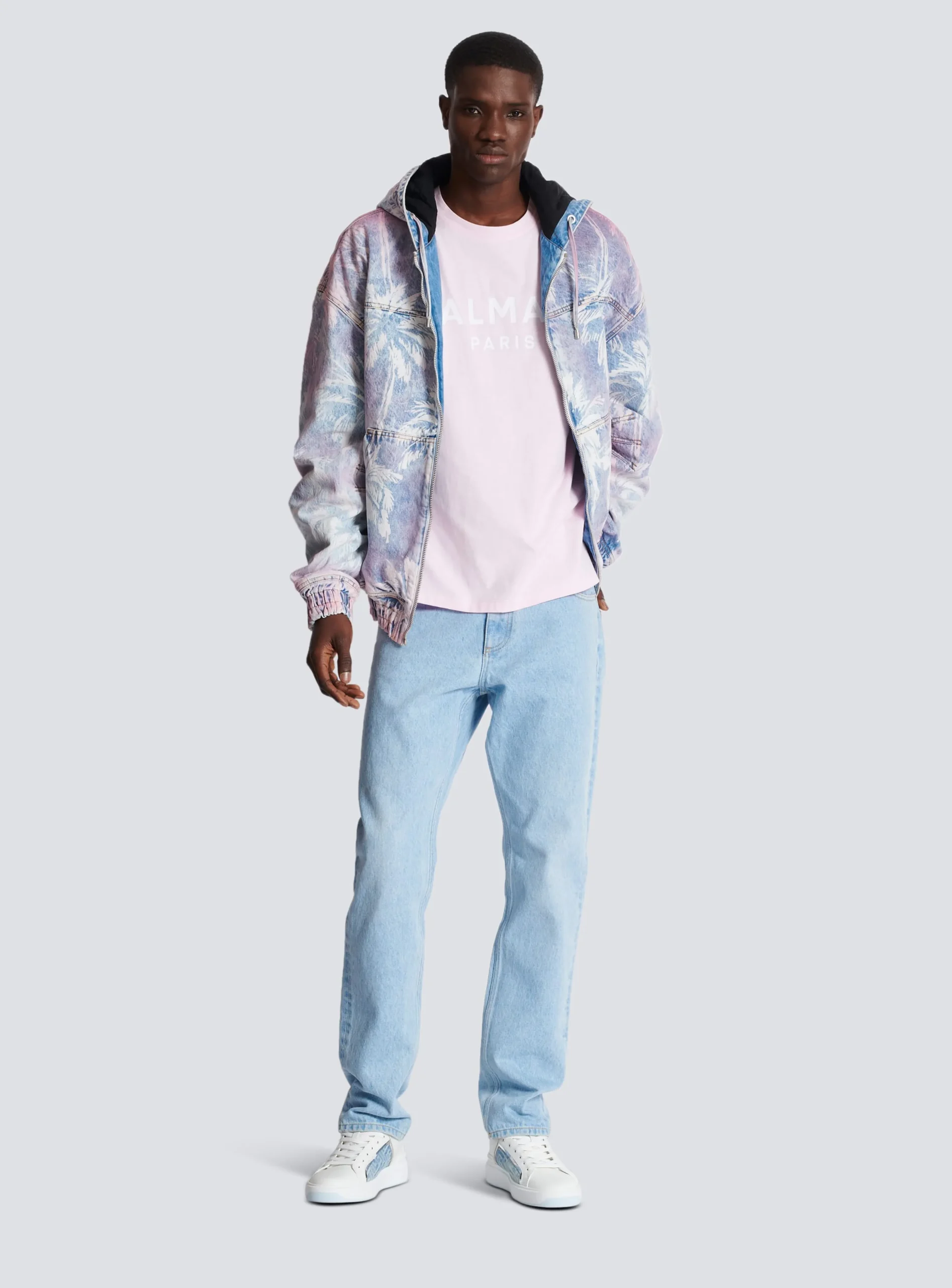 Printed Paris Short-sleeved T-shirt-Balmain Online