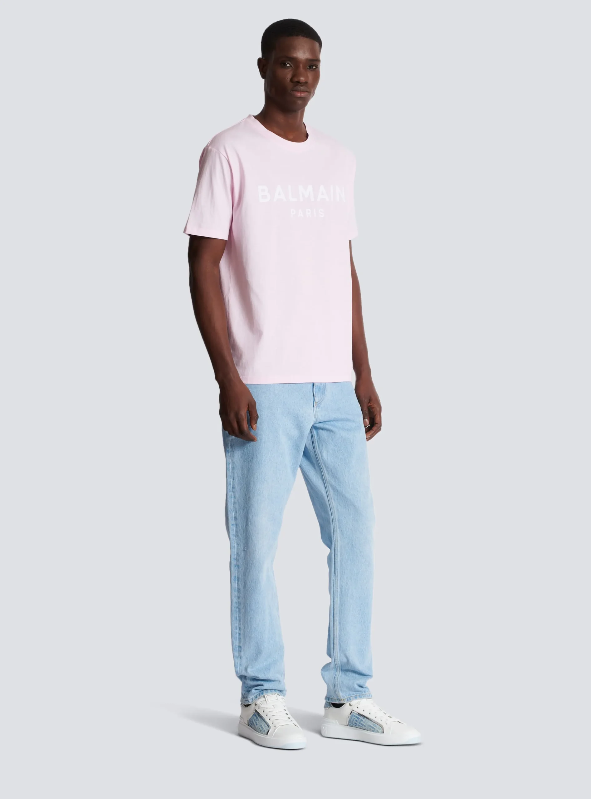 Printed Paris Short-sleeved T-shirt-Balmain Online