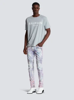 Printed Paris Short-sleeved T-shirt-Balmain Shop