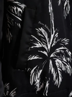Printed Satin Palm Tree Bomber Jacket-Balmain Clearance