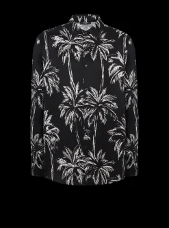Printed Satin Palm Tree Shirt-Balmain Best