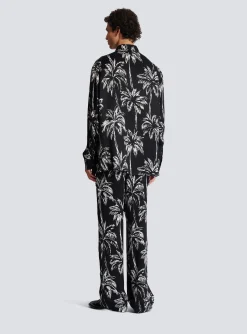 Printed Satin Palm Tree Shirt-Balmain Best