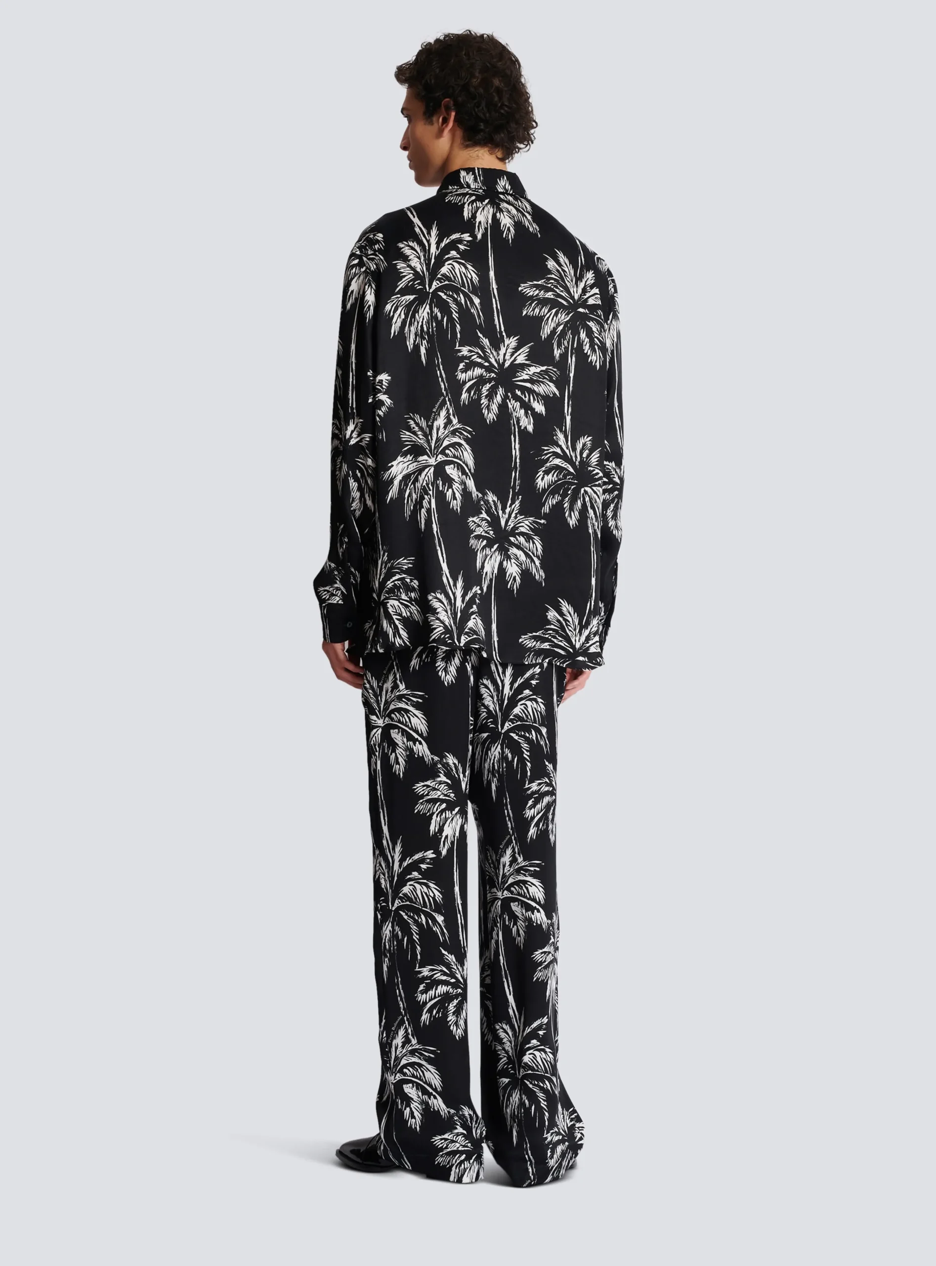 Printed Satin Palm Tree Shirt-Balmain Best