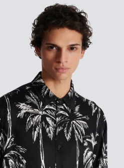 Printed Satin Palm Tree Shirt-Balmain Best