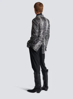 Printed Silk Blazer-Balmain Online