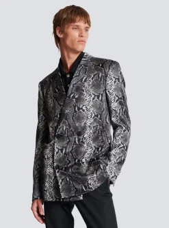 Printed Silk Blazer-Balmain Online