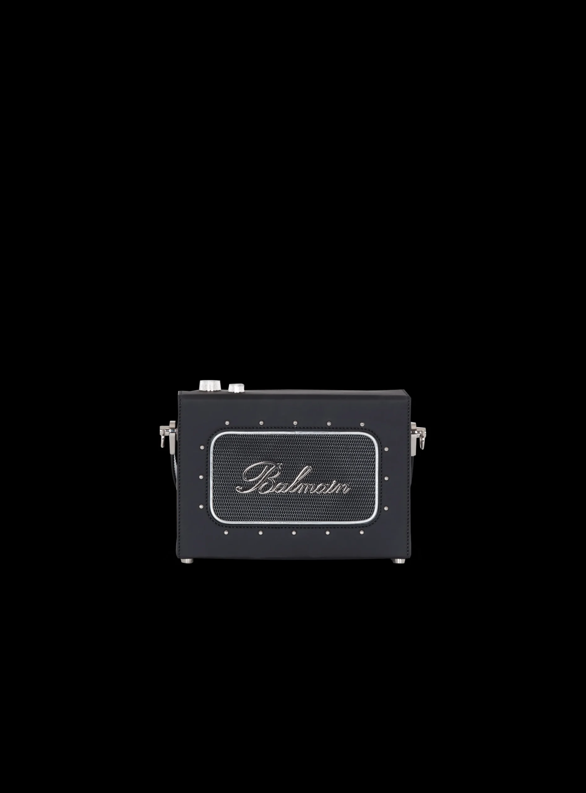 Radio Rubber-effect Leather Bag-Balmain Flash Sale
