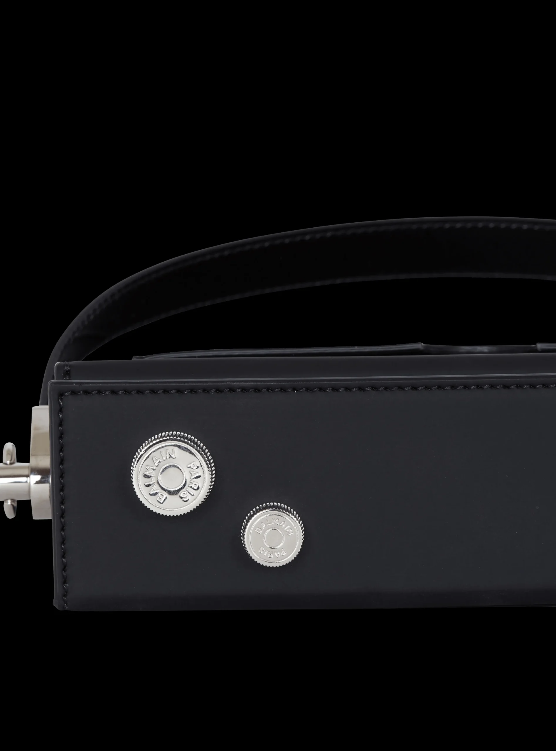 Radio Rubber-effect Leather Bag-Balmain Flash Sale