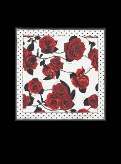Roses And Polka Dots Printed Silk Scarf-Balmain Hot