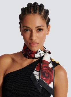 Roses And Polka Dots Printed Bandana-Balmain Best