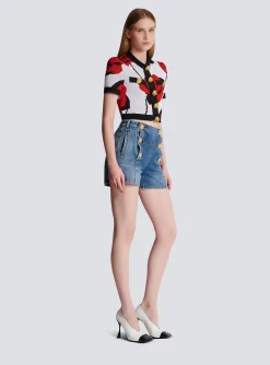 Roses Jacquard Knit Cardigan-Balmain Sale
