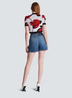 Roses Jacquard Knit Cardigan-Balmain Sale