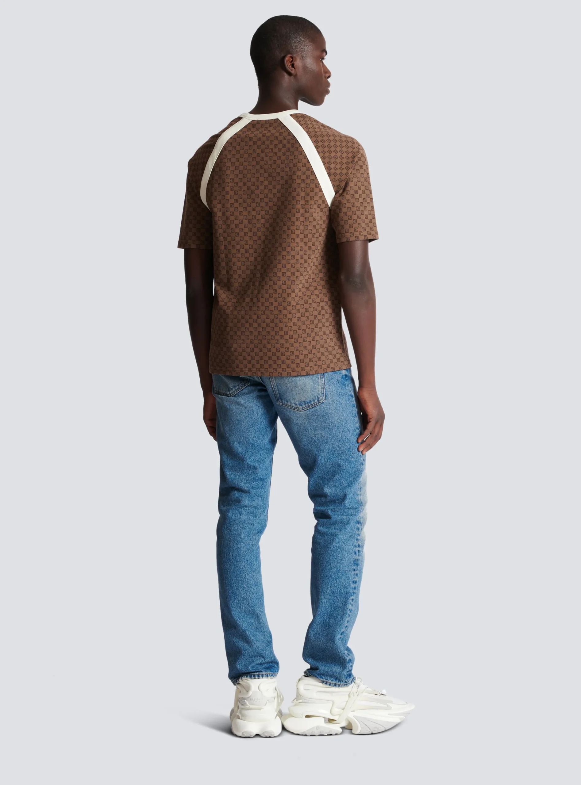 Retro Mini Monogram T-shirt-Balmain Cheap