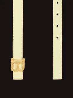 Reversible Smooth Calfskin Leather Skinny B-Belt-Balmain Cheap